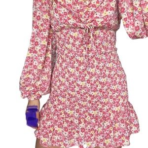 Burans Fashion floral pink dress designed in Australia